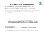 template topic preview image Individual Employment Contract