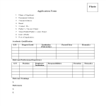 template topic preview image Printable Application Form