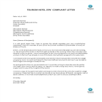 Accomodation Complaint Letter template gratis en premium templates