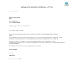 template preview imageLeave Application Approval Letter