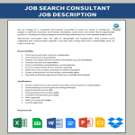 Job Search Consultant Job Description gratis en premium templates