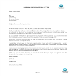 template preview imageProfessional Resignation Letter