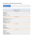 Bidder Comparison Matrix gratis en premium templates
