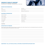 template topic preview image Product Quality Report