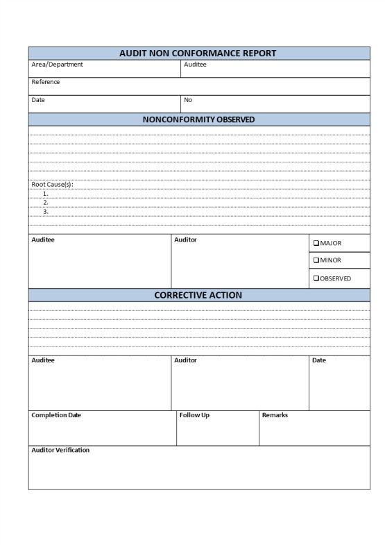 template preview imageSME Audit Non-Conformance Report