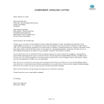 Corporate apology letter gratis en premium templates