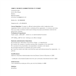 template topic preview image Business Administration CV Format