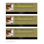 Spa Gift Certificate Non-Cash Value gratis en premium templates