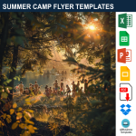 seitliches Bild neuestes Thema Summer Camp Flyers Templates