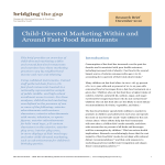 Child Directed Marketing In Fast Food gratis en premium templates