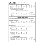 Body Size Chart gratis en premium templates