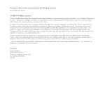 Letter Of Recommendation For Nursing Student gratis en premium templates