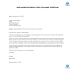 Job Application letter for Fuel Attendant gratis en premium templates