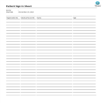 Patient sign in sheet template gratis en premium templates