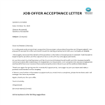 Assistant Accountant Job Offer Acceptance Letter gratis en premium templates