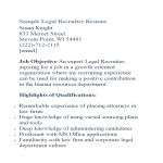 Recruiter Resume gratis en premium templates