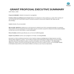 Walker Grant Proposal Executive Summary gratis en premium templates
