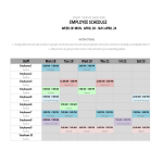 Monthly Shift Schedule Calendar gratis en premium templates
