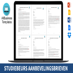 Aanbevelingsbrief voor Student Studiebeurs gratis en premium templates