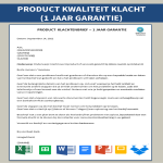 Product Klacht Brief Opmaak gratis en premium templates