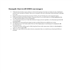 Sample Farewell Sms Messages gratis en premium templates