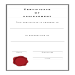 template topic preview image Certificate Of Achievement Formal Style