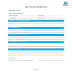 Activity Report Template gratis en premium templates