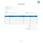 Order Form gratis en premium templates