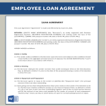 image Employee Loan Agreement Sample