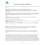 image Business Transfer Agreement