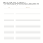 Wedding Day Agenda gratis en premium templates