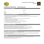 Army New Employee Checklist gratis en premium templates