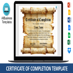 Certificate of Completion Template gratis en premium templates