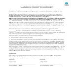 Landlords Consent to Assignment gratis en premium templates