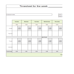 Timesheet for the week gratis en premium templates