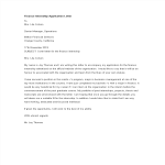 Finance Internship Application Letter sample gratis en premium templates