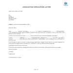 Unsolicited Application Letter gratis en premium templates