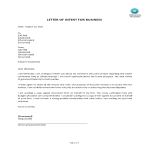 image Letter of Intent for Bussiness