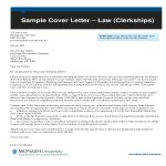 Law Student Application Cover Letter gratis en premium templates