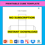 template topic preview image Printable Cube