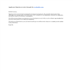 template topic preview image Rejection letter to Applicant for job