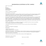 Letters Of Acceptance Of Resignation gratis en premium templates