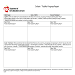 Infant Toddler Progress Report gratis en premium templates