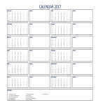 template topic preview image Calendar 2017 A4 size Excel format