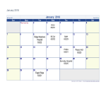template topic preview image Monthly Calendar 2018