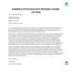 Psychology Internship Cover Letter gratis en premium templates