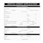 Tenant Credit Application Form gratis en premium templates