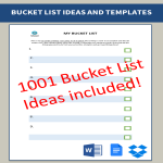 Bucket List gratis en premium templates