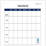 template topic preview image Meal Planning Calendar