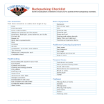 Backpacking Essentials Checklist gratis en premium templates